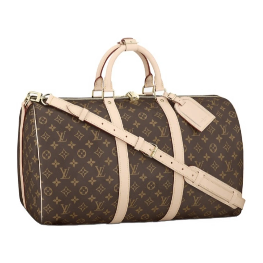 LV/Keepall50/99新/经典老花旅行袋/行李包/健身包/登机/植鞣革