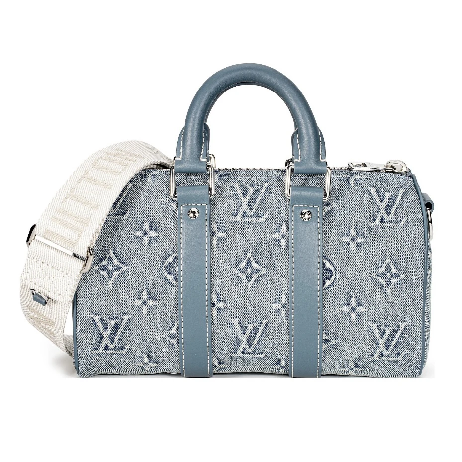 LV/Keepall25/99新/SS23春夏限定/牛仔帆布//旅行袋/枕头包健身包