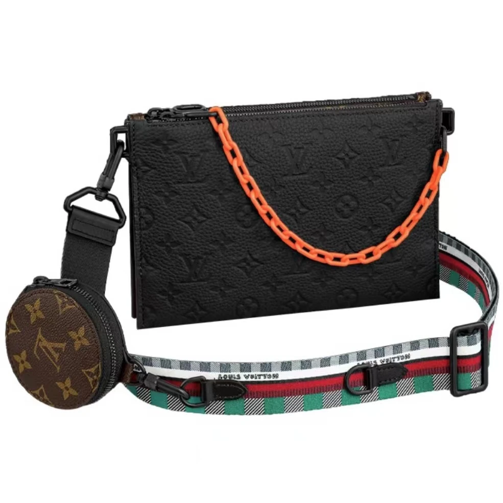 LV/SS22春夏限定/Virgil Taurillon/三合一/99新/收纳包/个性潮酷