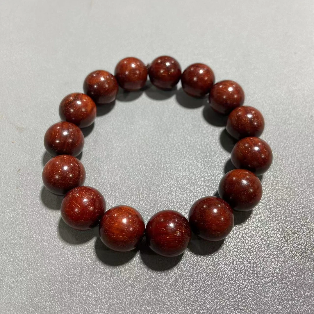 @W490紫檀卡1.5圆珠单圈手串