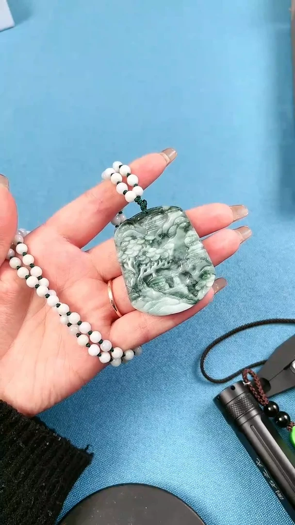 【闪购商品】翡翠山水牌吊坠未镶嵌19号