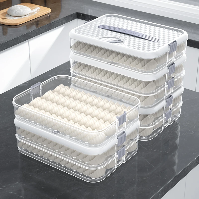 【高端品质】饺子盒家用食品级厨房冰箱整理神器馄饨盒保鲜速冻冷冻