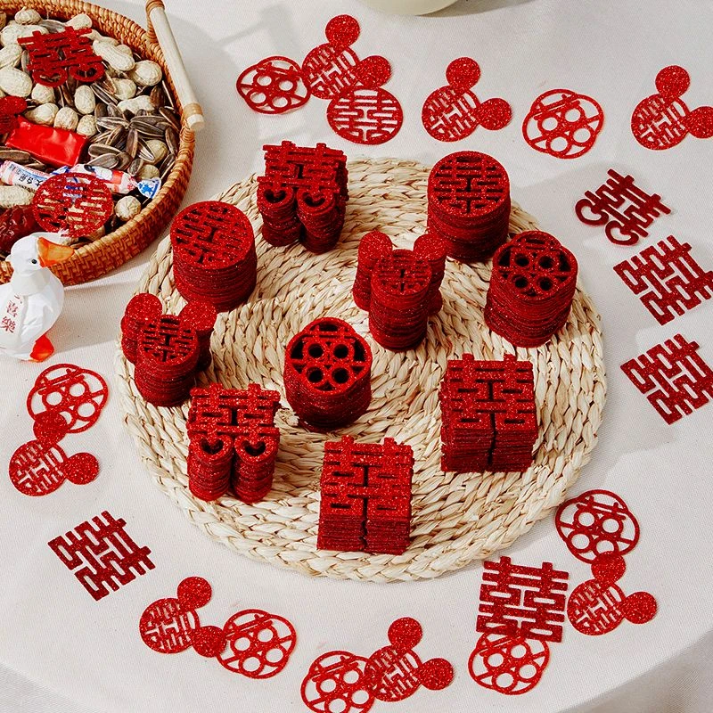 结婚手抛迷你喜字婚房果盘小喜子喜字贴婚房布置专用婚庆用品大全