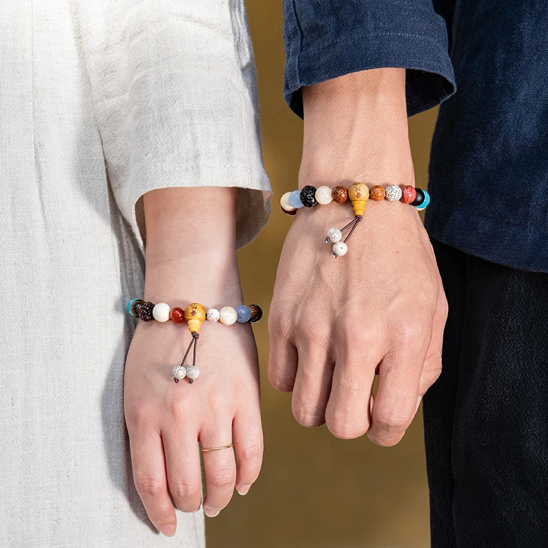 非金属木质手链 【年岁专属】普陀山十八籽手串十二生宵雕刻