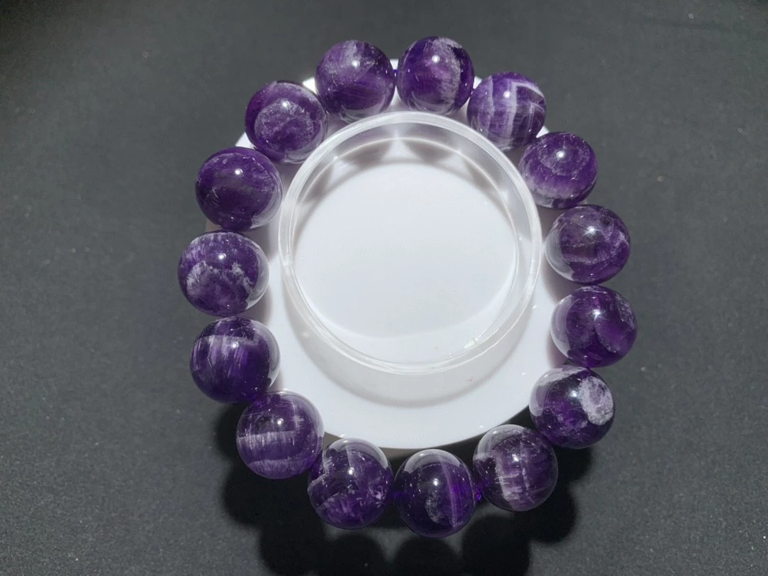 cc紫水晶梦幻紫手链15mm