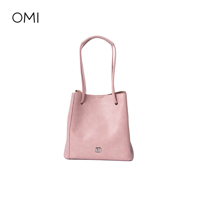 OMI/欧米2024秋季新款纯色不规则托特包大容量简约百搭单肩包包