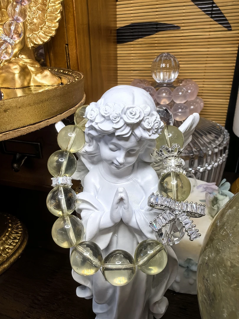 天然透体柠檬黄水晶手链 11.5咪 财富之石 招财财 可备注手围