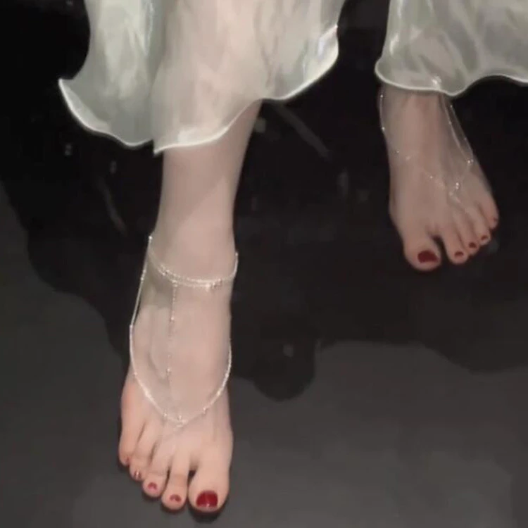 合金脚链 网红纯欲风性感脚链女气质简约高级感脚腕佩戴穿搭足链