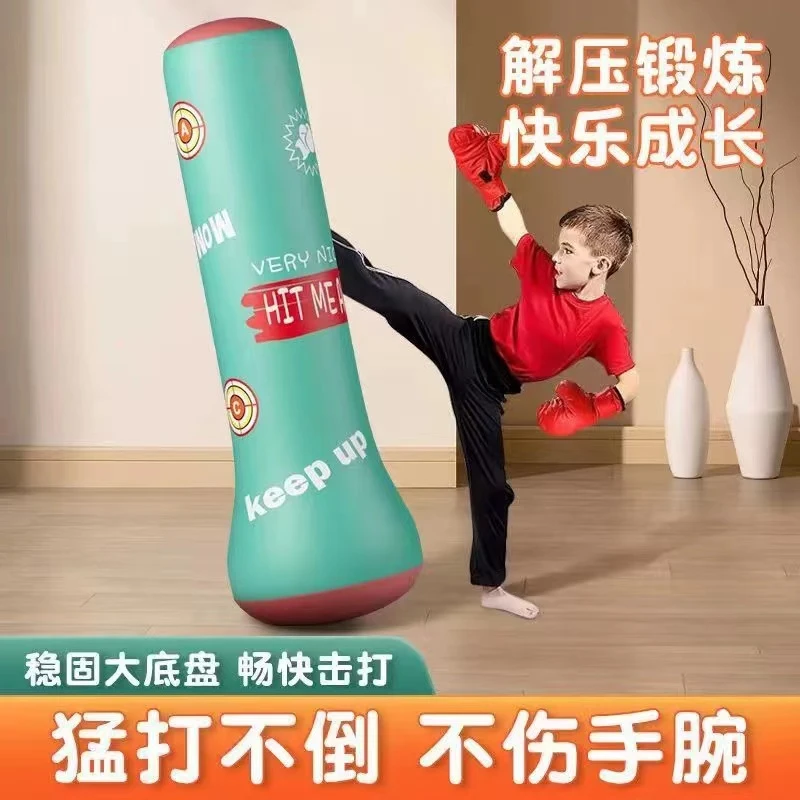 拳击训练器材儿童充气拳击柱健身立式沙袋不倒翁泄愤打击柱玩具柱