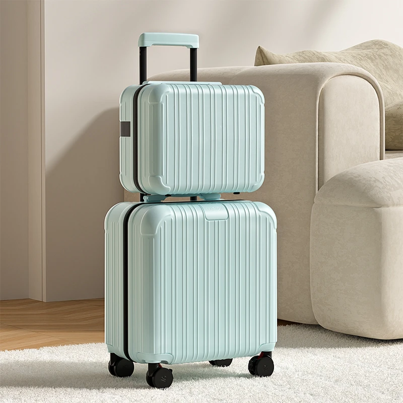 璐思迪行李箱18寸子母箱拉杆箱20可登机密码箱皮箱手提箱小型男女