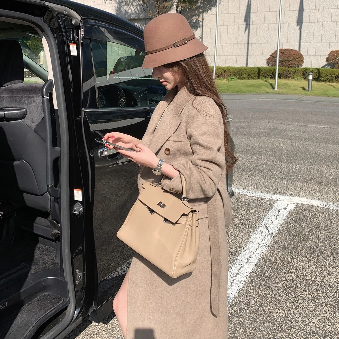 【归国大女主】双面呢翻驳领长外套 2690