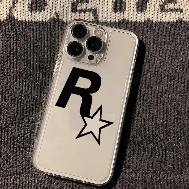 白R星iphone15/14太空壳xsmax/13/12/11pro/8/7手机壳清新精孔全