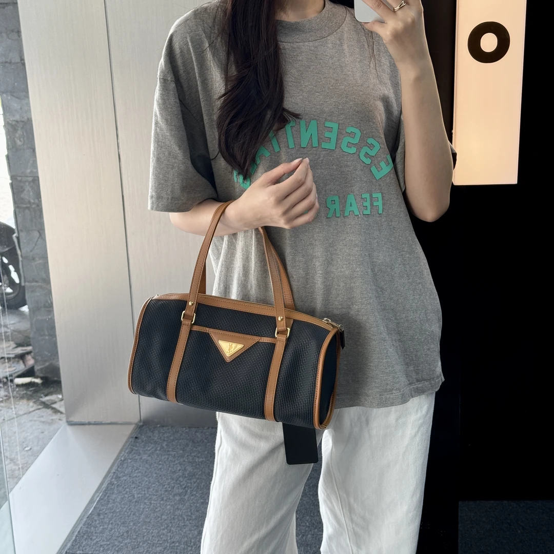 95新 YSL/圣罗兰 H935黑色手提包时尚休闲复古编织单肩