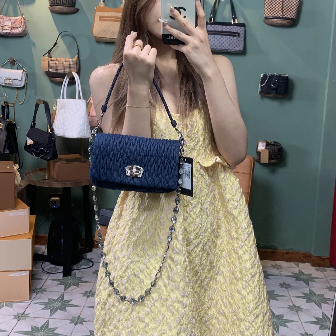 95新 MIU MIU/缪缪 H730/miumiu宝石项链包