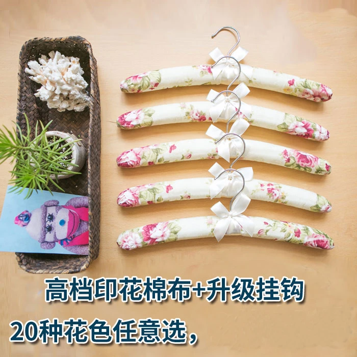 室内衣架家用挂衣挂钩包布海绵防滑无痕服装店布艺棉衣撑子卧室