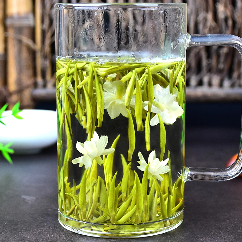 茉莉花茶2025新茶飘雪白毫银针特级针王全芽头茶叶浓香型特香耐泡