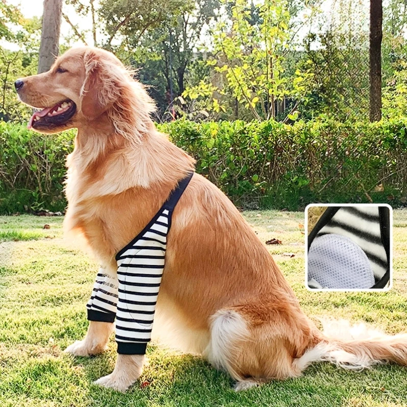 狗狗护膝护肘衣服中大型犬金毛拉布拉多狗狗前腿关节防磨保护腿套