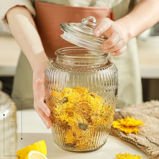 装白糖的罐子防潮玻璃瓶密封罐食品家用杂粮储物罐糖果茶叶咸菜罐