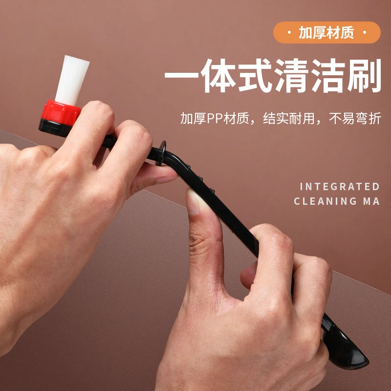咖啡机冲煮头清洁刷加长手柄清洗弯头尼龙刷子咖啡机专用器具商用
