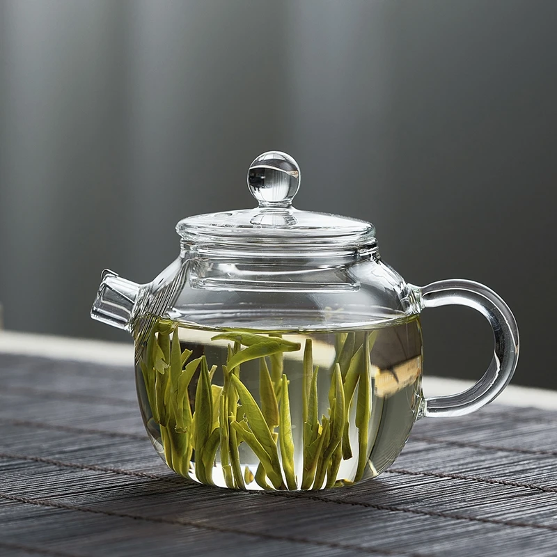 中式240毫升玻璃茶壶泡茶壶耐热茶道茶具迷你茶壶带滤网功夫茶