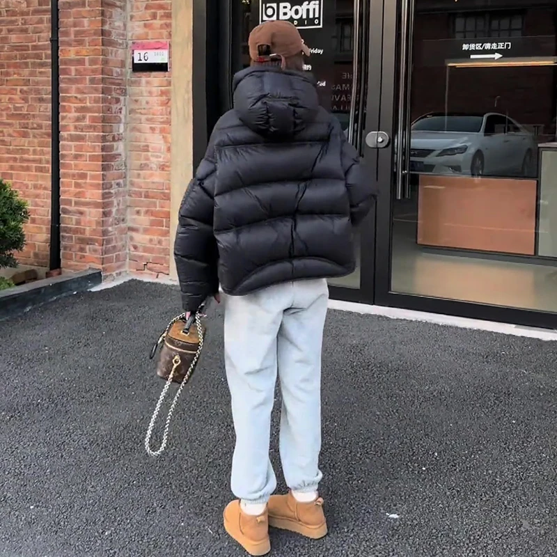 2024冬季新款大码女装保暖连帽羽绒服外套胖妹妹显瘦宽松百搭上衣