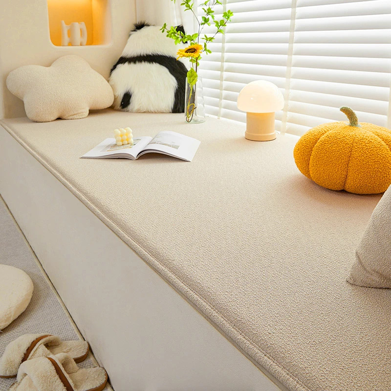 泰迪绒飘窗垫窗台垫2023网红新款地毯式坐垫定制垫子阳台高级感