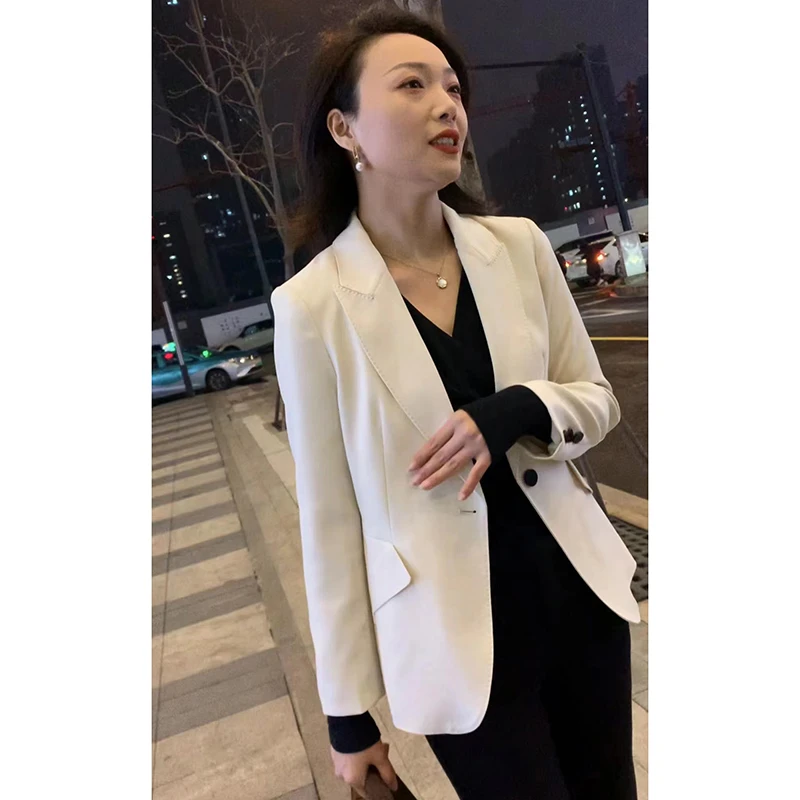 春秋新款时尚休闲百搭气质高级感西服上档次小西装外套女装23009