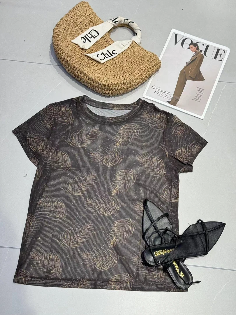 羽毛T恤 女士T恤8783