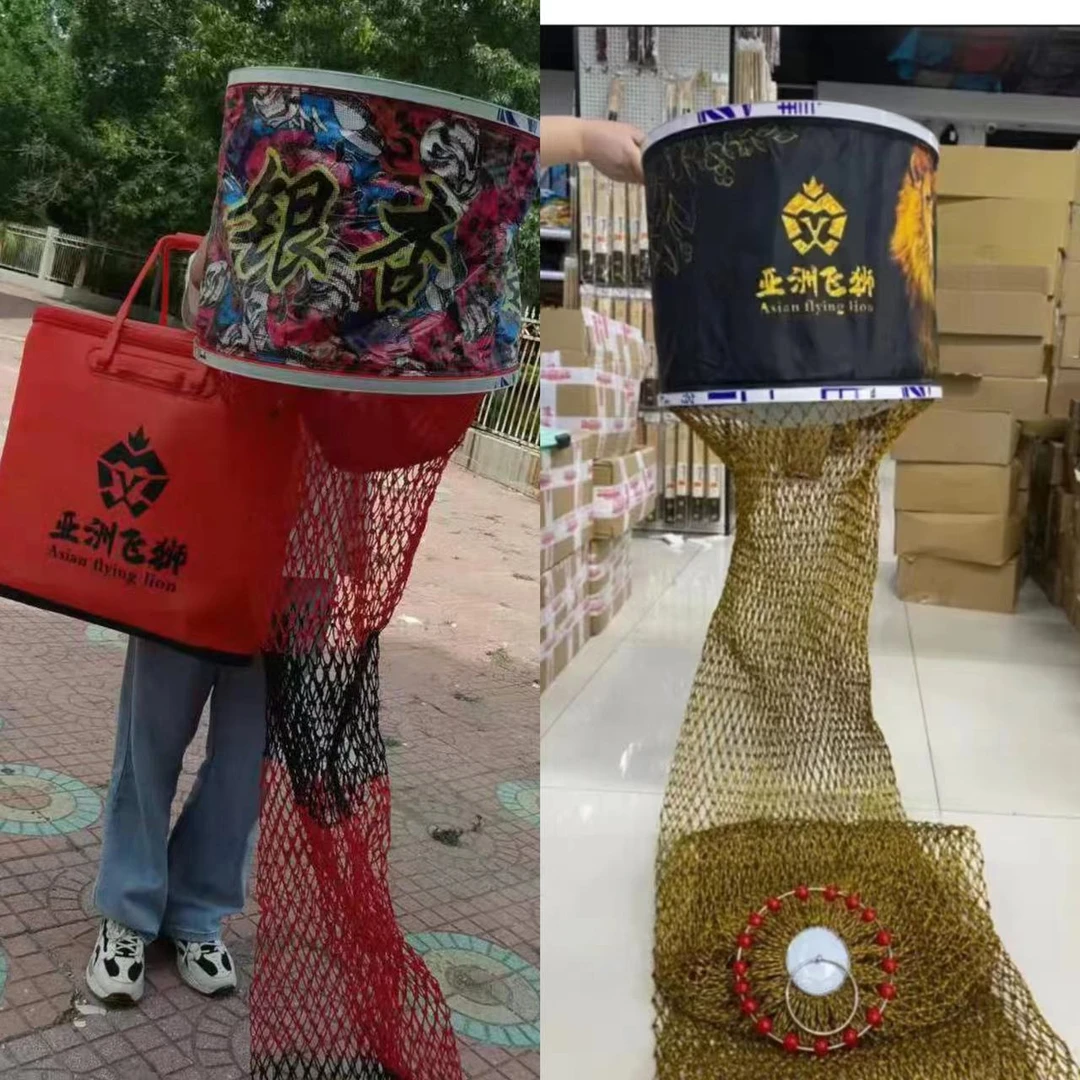 银杏千斤鱼护鱼网黑坑竞技渔护钓鱼装鱼网兜尼龙线速干鱼护加厚型