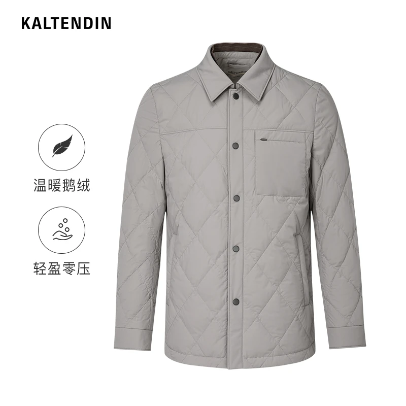 【白鹅绒】卡尔丹顿商务翻领羽绒服男士2024冬新款外套AE5W05905FA