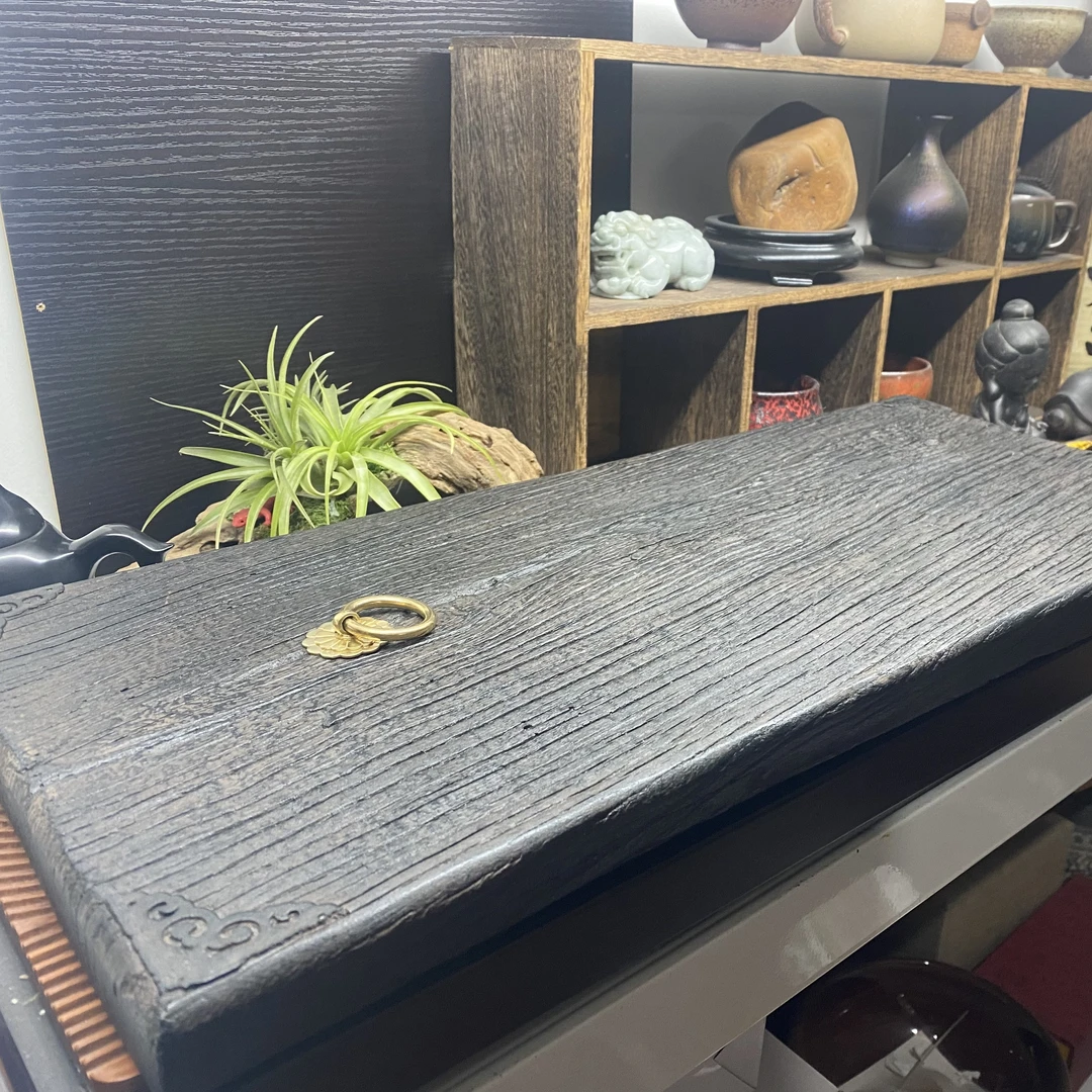 火山岩泥茶盘 仿古茶盘 木纹茶盘