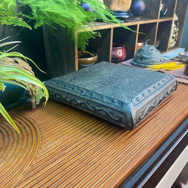 仿古方鼓钉底座 摆件底座 壶承