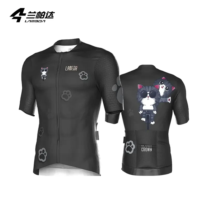 兰帕达卡通骑行短袖服速干透气春夏上衣公路山地自行车户外紧身
