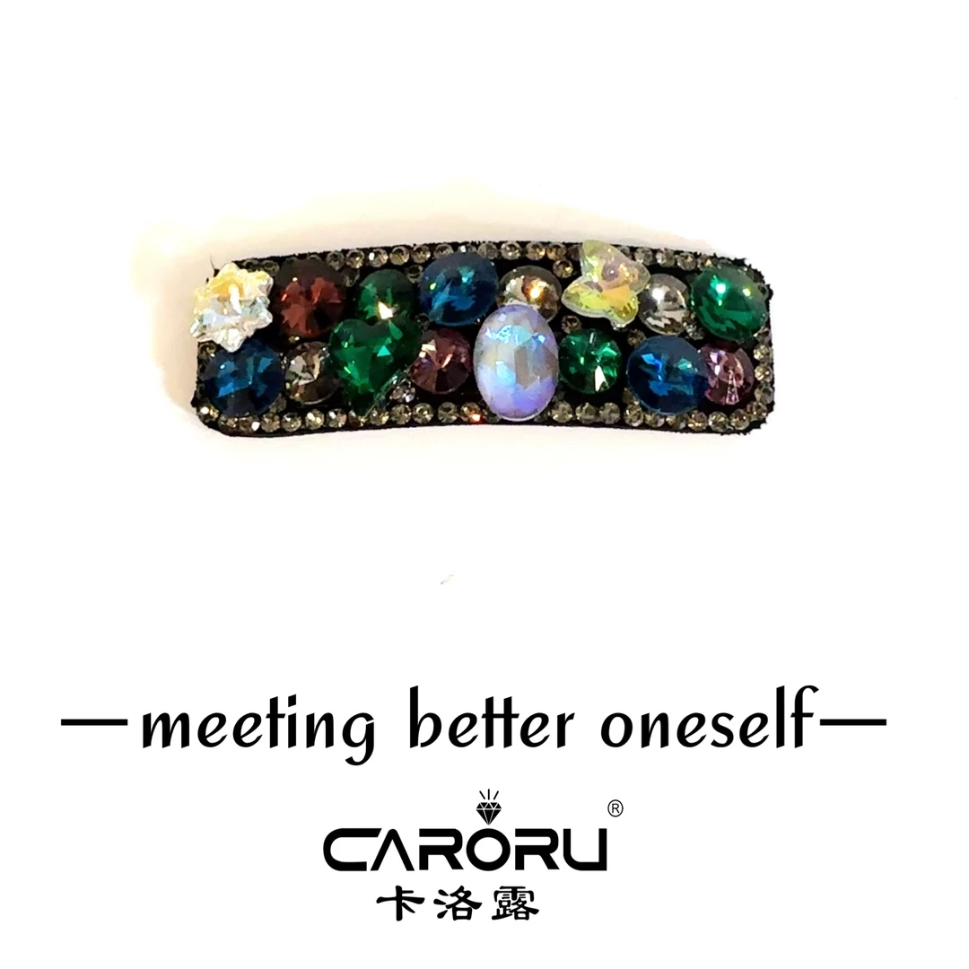CARORU/卡洛露【大板方．B B夹】原创高定韩系奥钻发饰时尚饰品.