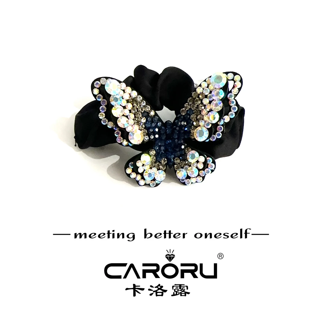CARORU卡洛露-【莫兰蝶．发圈】原创韩版百搭时尚奥钻发膜圈发饰