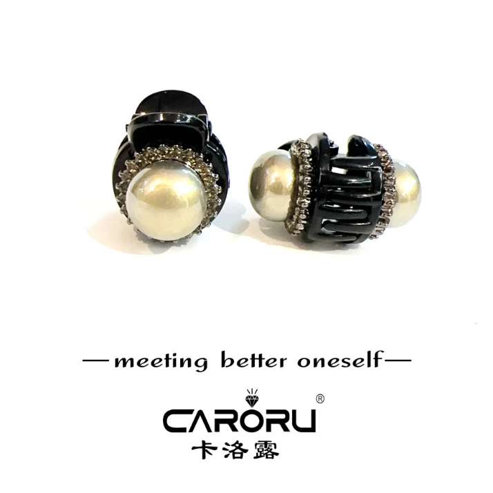 CARORU/卡洛露【大卡丁．抓夹】气质迷你黑色复古固定精致简约百搭
