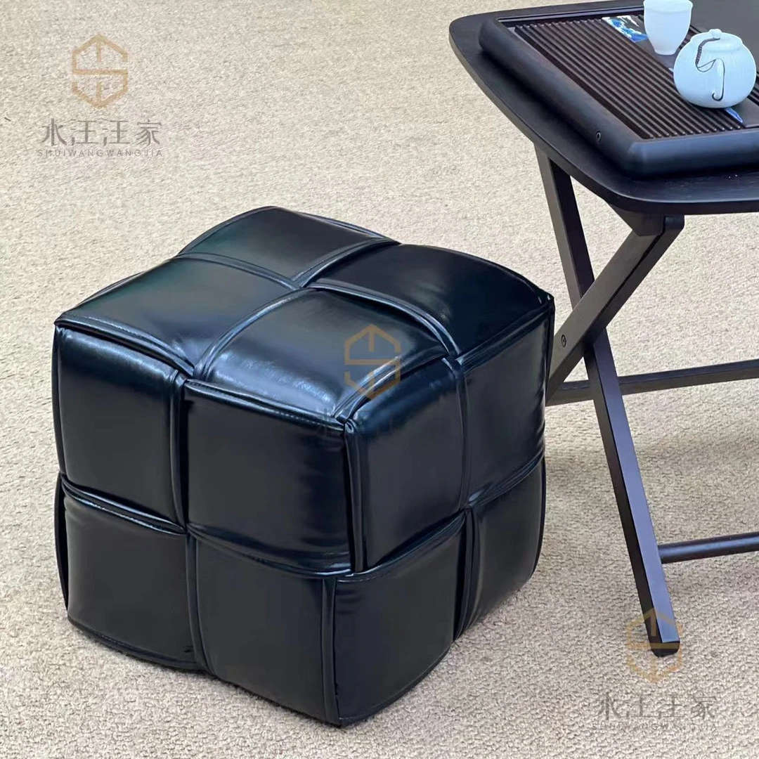 【墨玉方登】新中式实木家用板凳矮凳鞋凳圆凳小凳客厅家用玄关换鞋