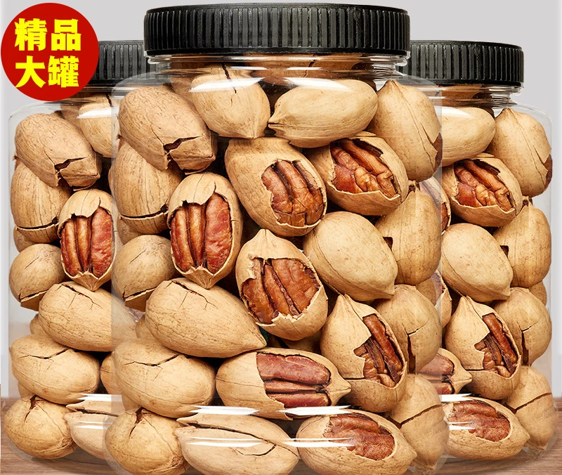 【年货精选】新货碧根果山核桃长寿果肉干果烘炒香酥好吃罐坚果薄壳