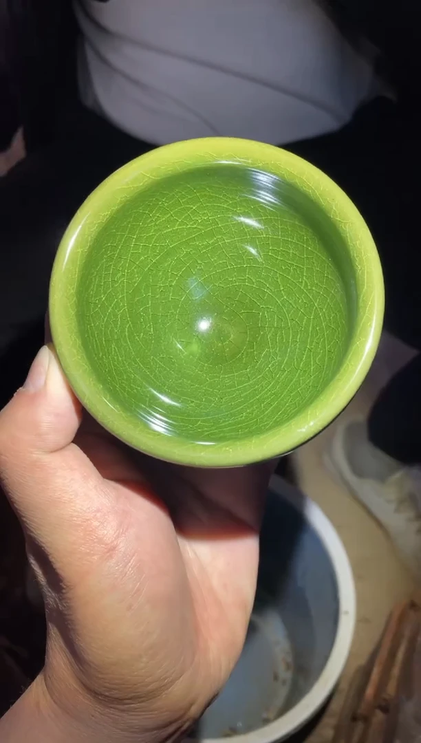 【闪购商品】瓷杯绿玉子 将军  配礼盒 收藏证书