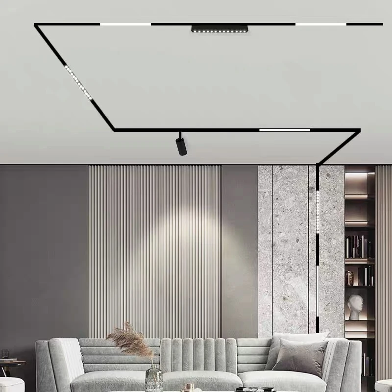 20mm 嵌入式泛光灯LED线条灯客厅卧室无主灯照明磁吸轨道灯