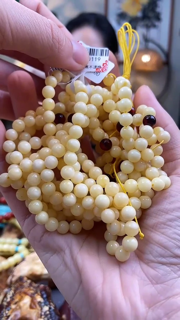 【闪购商品】蜜蜡颈饰未镶嵌108珠串(多样性发其一）
