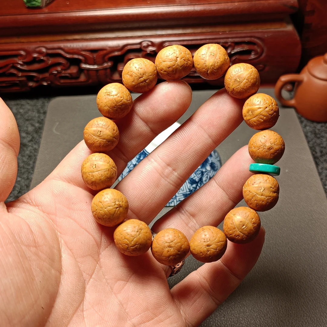 凤眼菩提手串 尼泊尔大凤眼单圈 原皮原色文玩手串链佛珠念珠福利