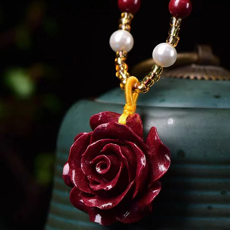 非金属布艺吊坠 421W非金属布艺女士新款花开富贵时尚吊坠