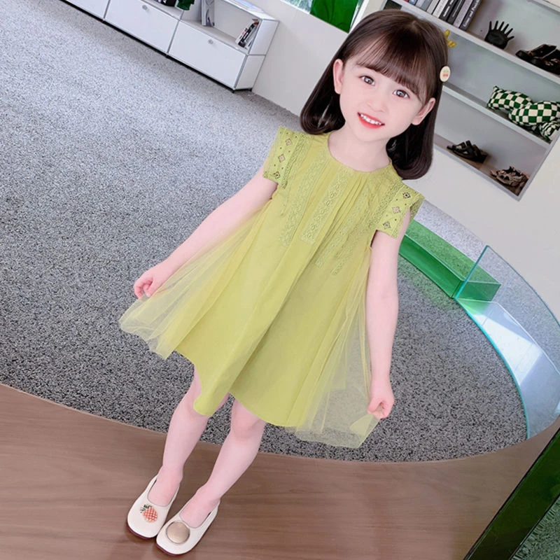 女童连衣裙夏季新款洋气网红薄款宝宝夏天女孩儿童装夏装公主裙子