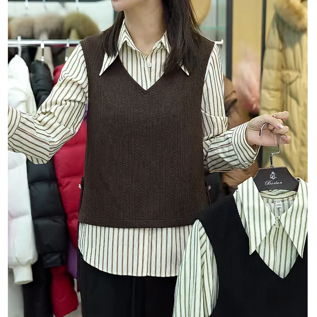 TY445008-1回味依衣高级感时尚设计师两件套女装小衫