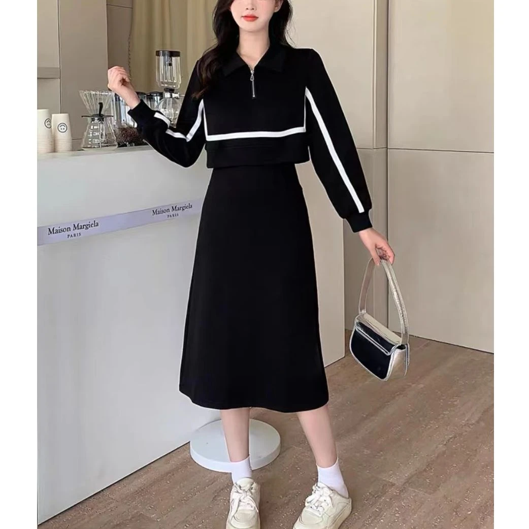 TL433166回味依衣时尚显瘦休闲百搭收腰设计师优雅女装连衣裙