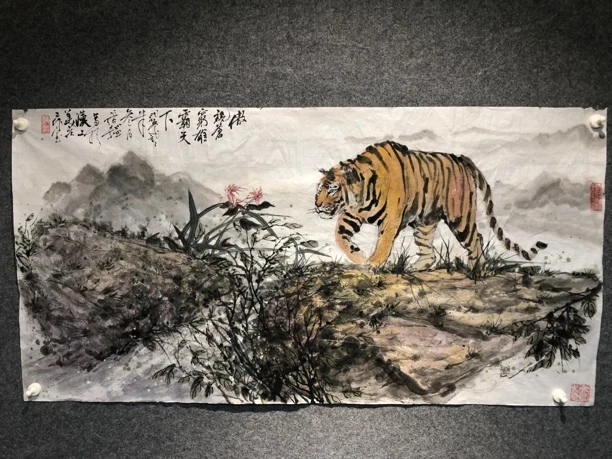 大写意水墨精品老虎装饰画
