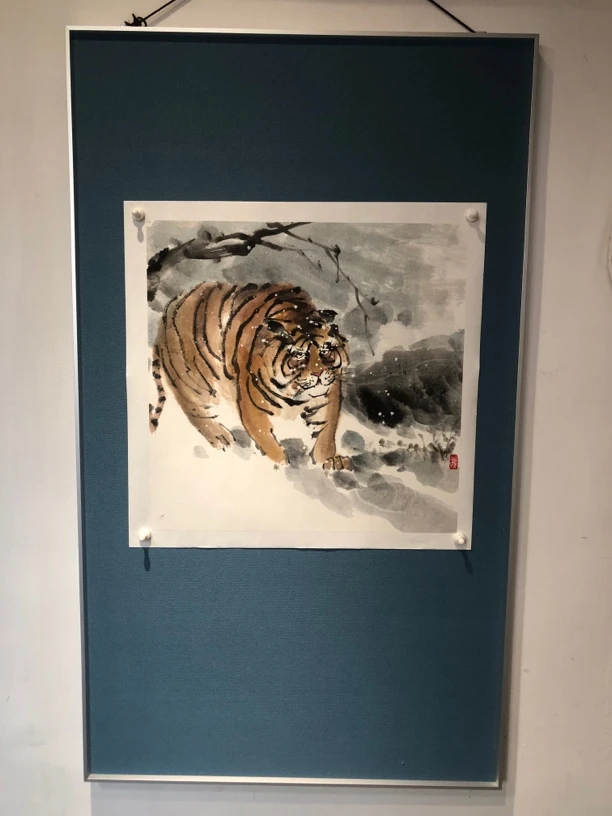 水墨写意老虎装饰画