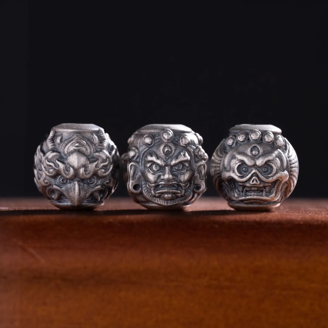 BENJIANG/本匠 925银银制品 文玩配饰国风珠子大鹏鸟大黑天尸陀林