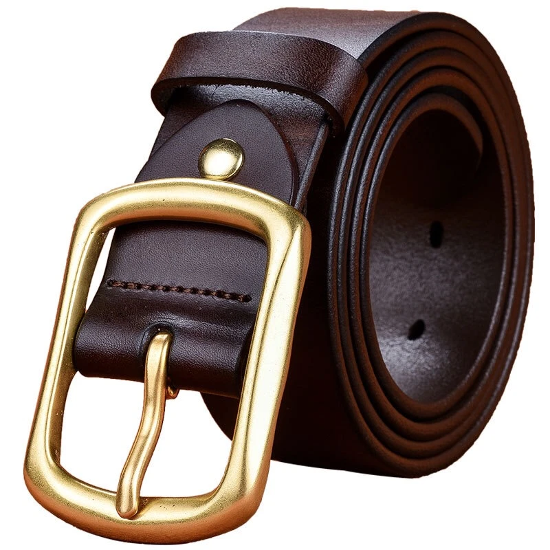 纯铜腰带扣纯牛皮针扣腰带